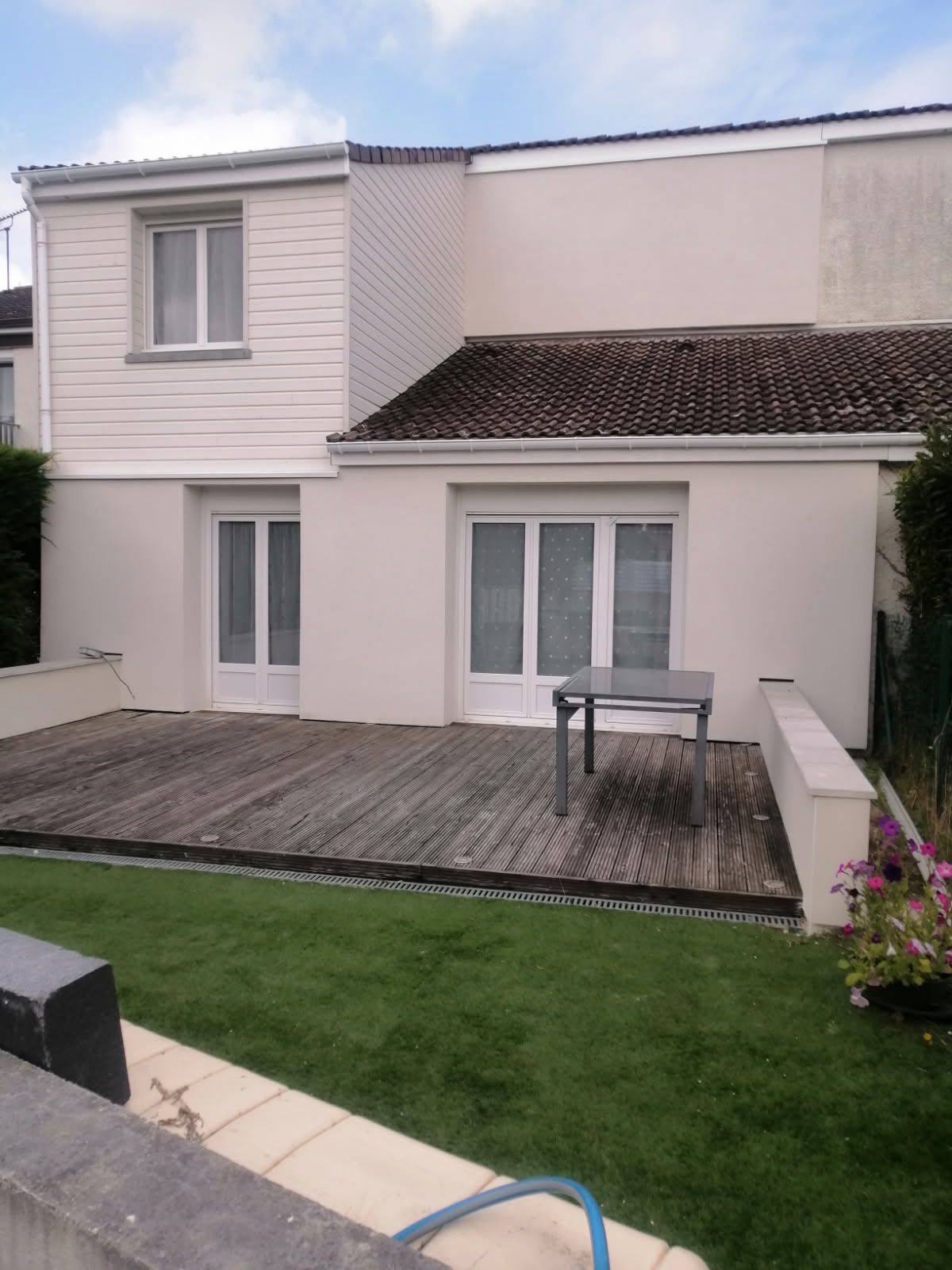 Maison mitoyenne côté jardin, après travaux
