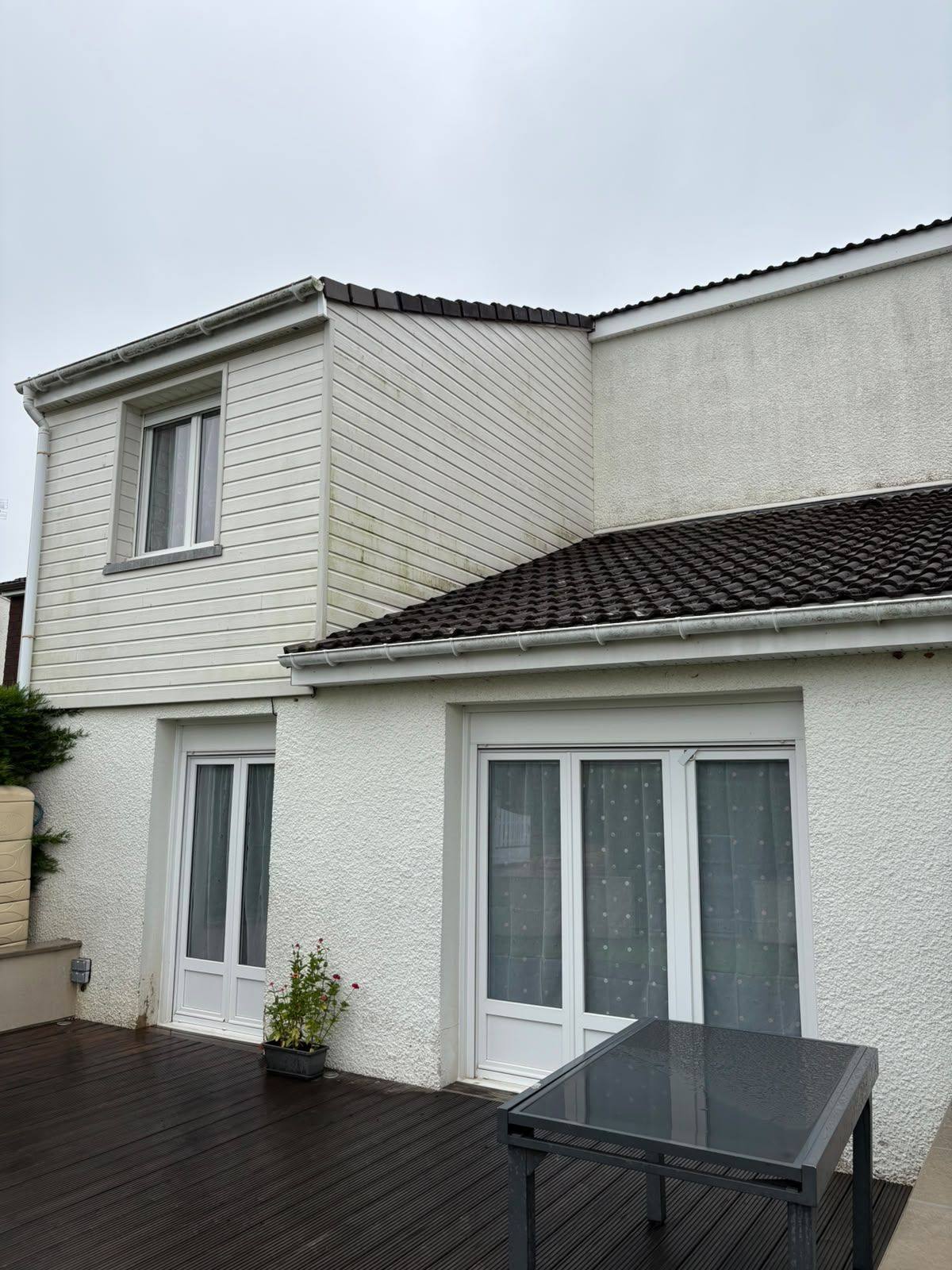 Maison mitoyenne côté jardin, avant travaux