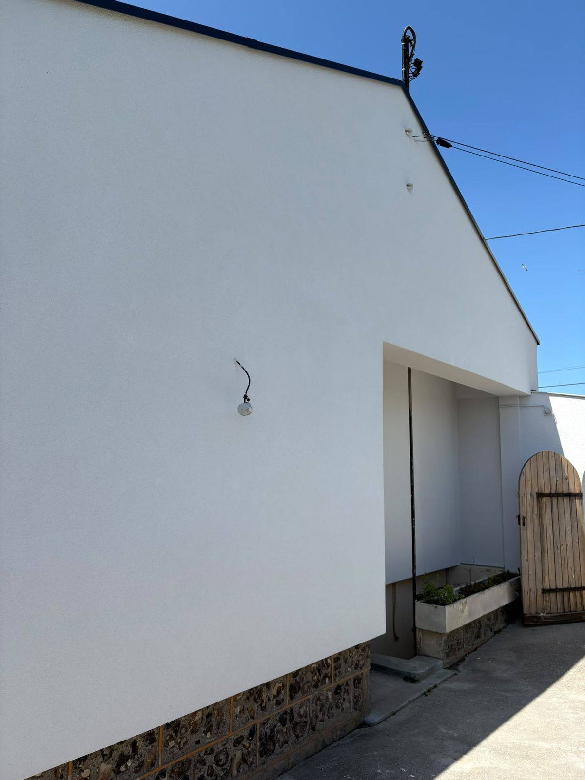 Pignon enduit terminé